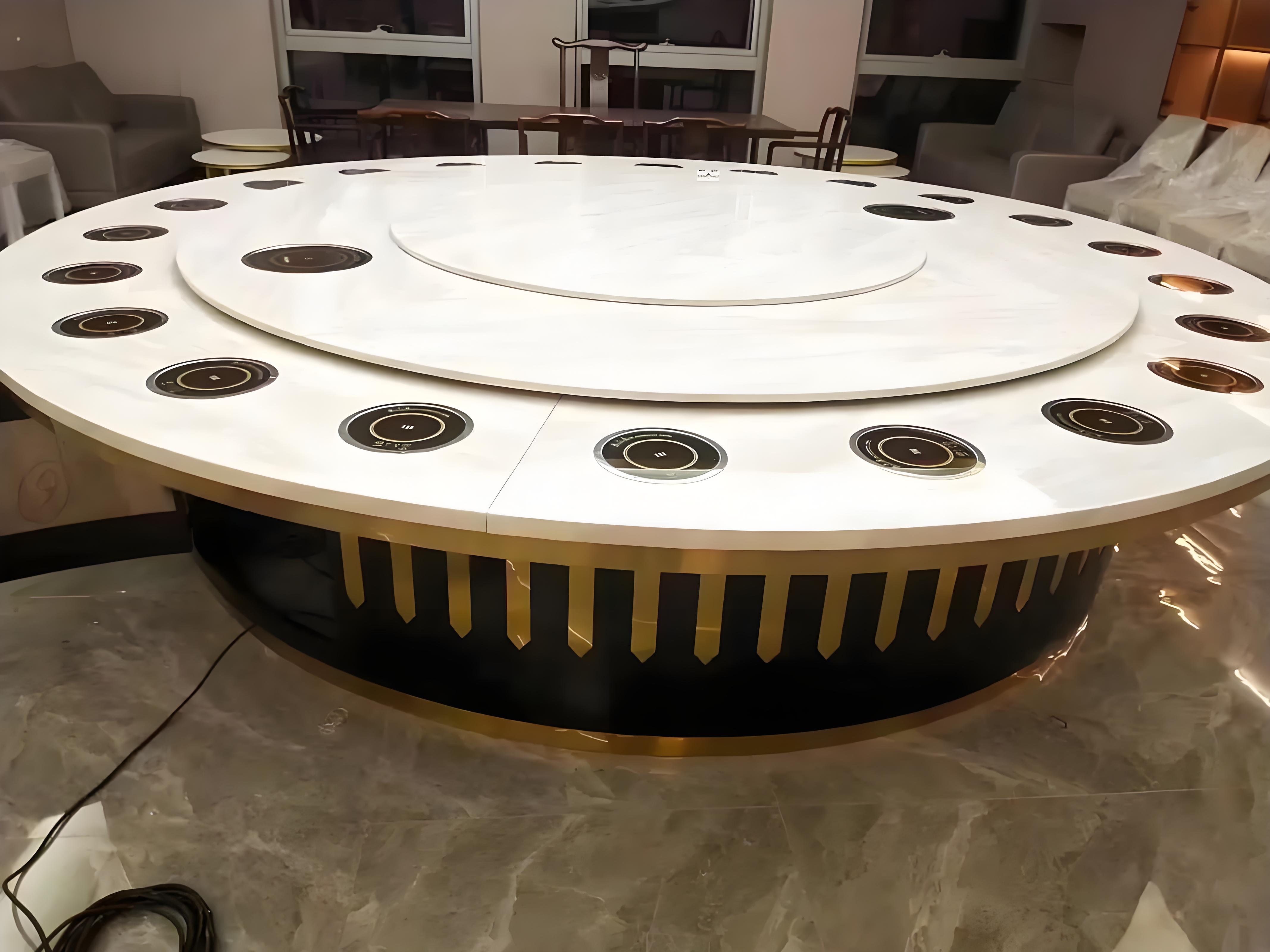 重庆市旋转火锅桌电动圆桌 - 价格